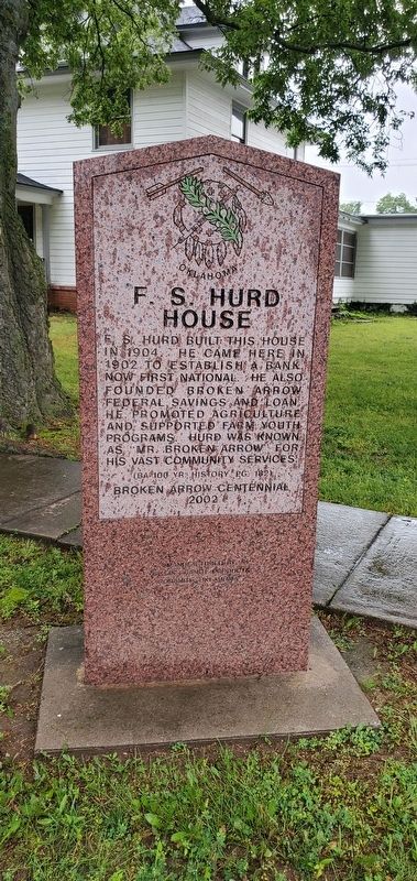 F. S. Hurd House Marker image. Click for full size.