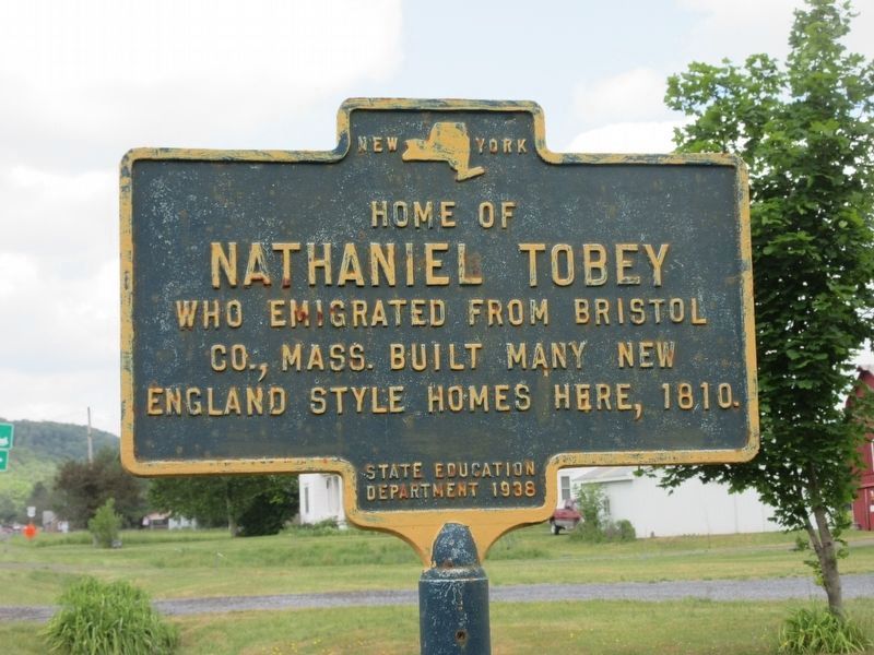 Home of Nathaniel Tobey Marker image. Click for full size.