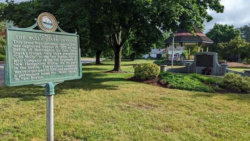 Home Of The Molly Stark Cannon marker and monument. Click for full size. Home Of The Molly Stark Cannon marker and monument image. Click for full size.