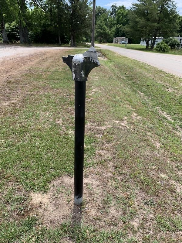 Damaged and Partially Missing Sappony Baptist Church Marker.. Click for full size. Damaged and Partially Missing Sappony Baptist Church Marker. image. Click for full size.