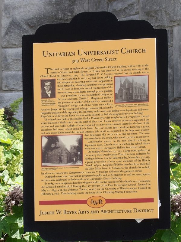 Unitarian Universalist Church Marker image. Click for full size.