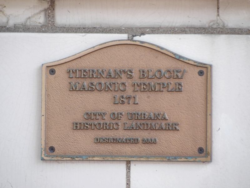 Tiernan's Block/Masonic Temple Marker. Click for full size. Tiernan's Block/Masonic Temple Marker image. Click for full size.