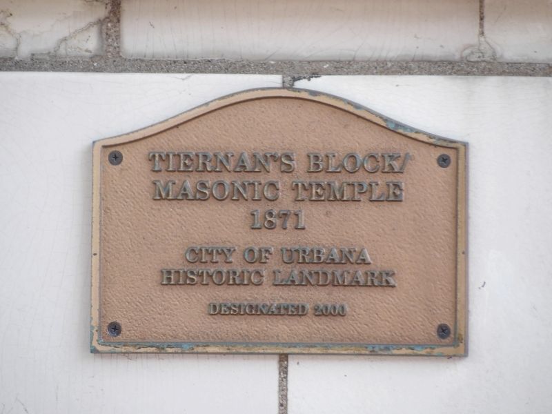 Tiernan's Block/Masonic Temple Marker image. Click for full size.