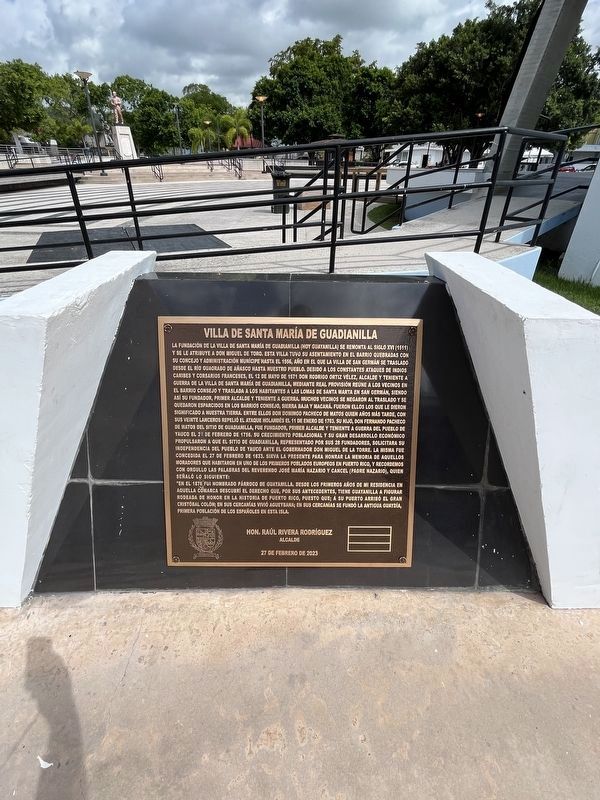 Villa de Santa María de Guadianilla Marker. Click for full size. Villa de Santa María de Guadianilla Marker image. Click for full size.