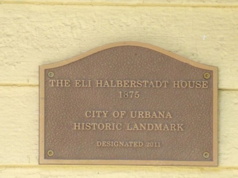 The Eli Halberstadt House Marker image. Click for full size.