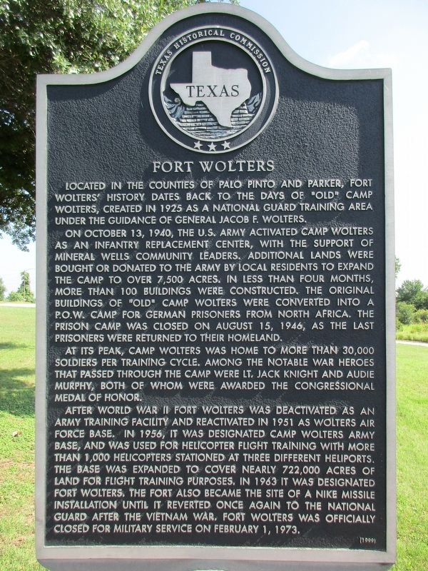 Fort Wolters Marker. Click for full size. Fort Wolters Marker image. Click for full size.