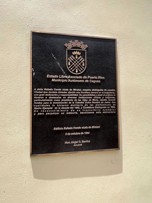 Edificio Rafaela Conde viuda de Mirabal Marker image. Click for full size.