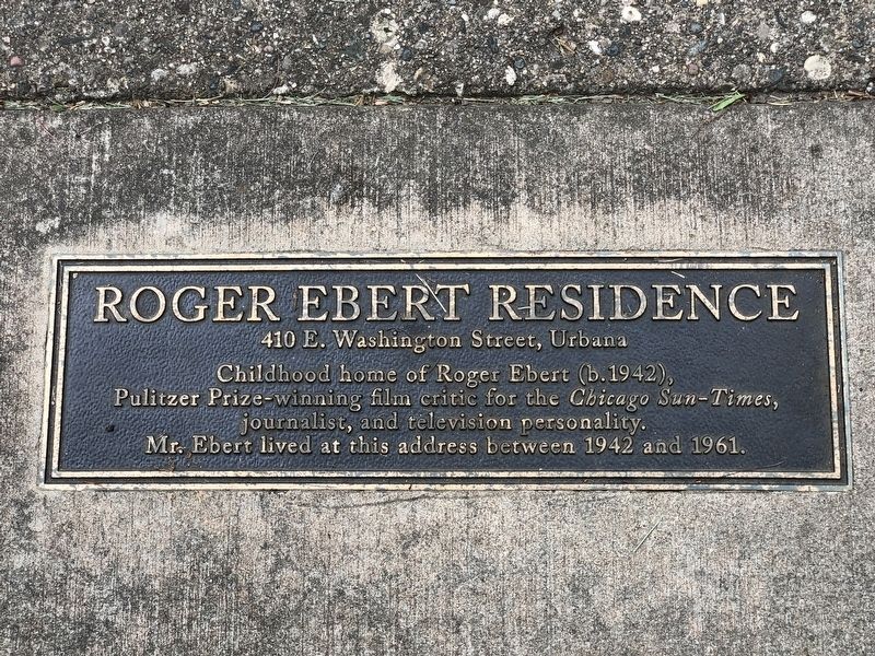 Roger Ebert Residence Marker image. Click for full size.
