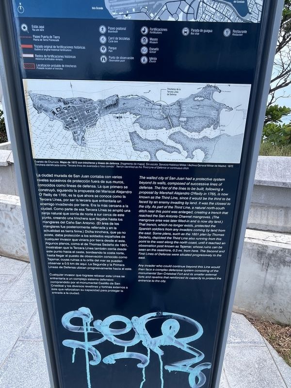Tercera Línea de Defensa: Trincheras Marker. Click for full size. Tercera Línea de Defensa: Trincheras Marker image. Click for full size.
