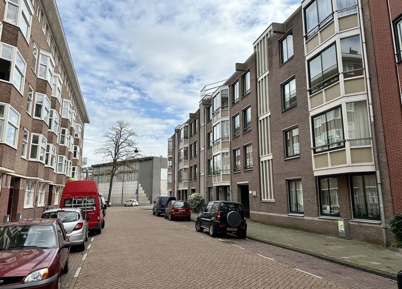1944 Westzaan Street American Bomber Crash Memorial - wider view image. Click for full size.