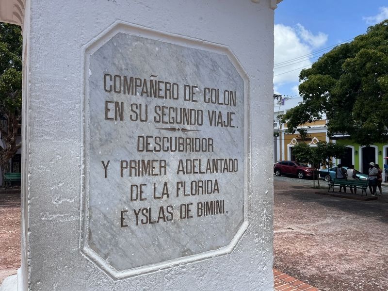 Juan Ponce de Leon Marker. Click for full size. Juan Ponce de Leon Marker image. Click for full size.