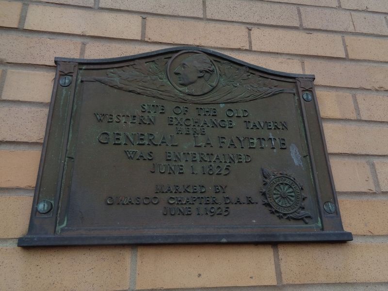 Site of the Old Western Exchange Tavern Marker. Click for full size. Site of the Old Western Exchange Tavern Marker image. Click for full size.