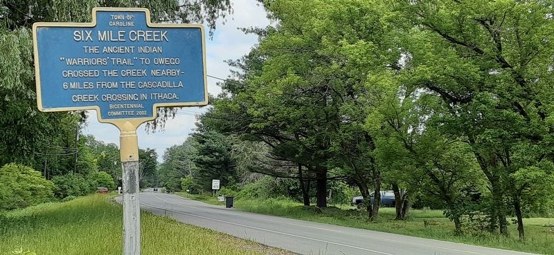 Six Mile Creek Marker. Click for full size. Six Mile Creek Marker image. Click for full size.
