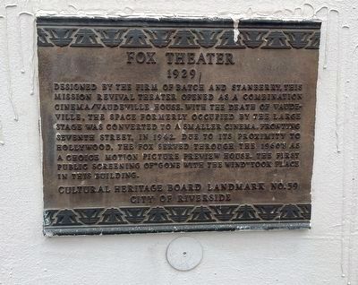 Fox Theater Marker. Click for full size. Fox Theater Marker image. Click for full size.