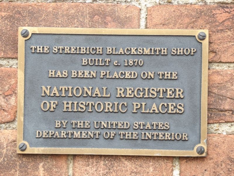 The Streibich Blacksmith Shop Marker image. Click for full size.