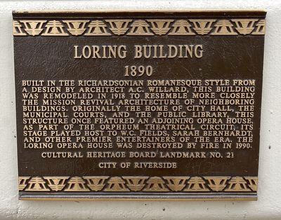 Loring Building Marker image. Click for full size.
