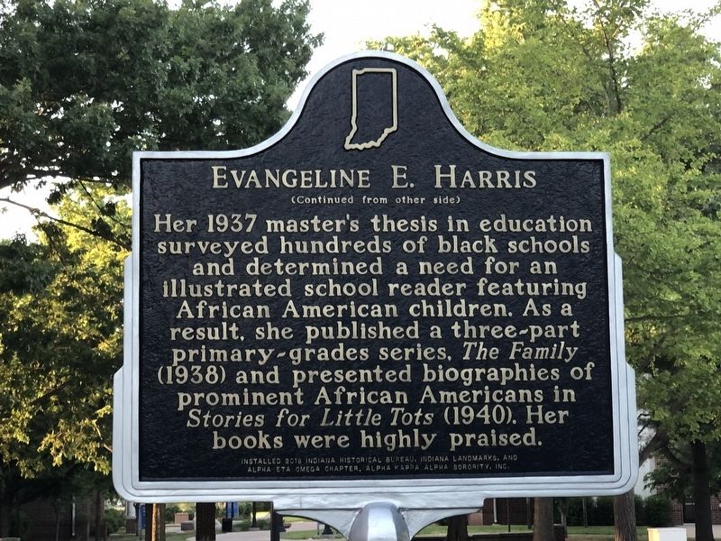 Evangeline E. Harris Marker, Side Two image. Click for full size.