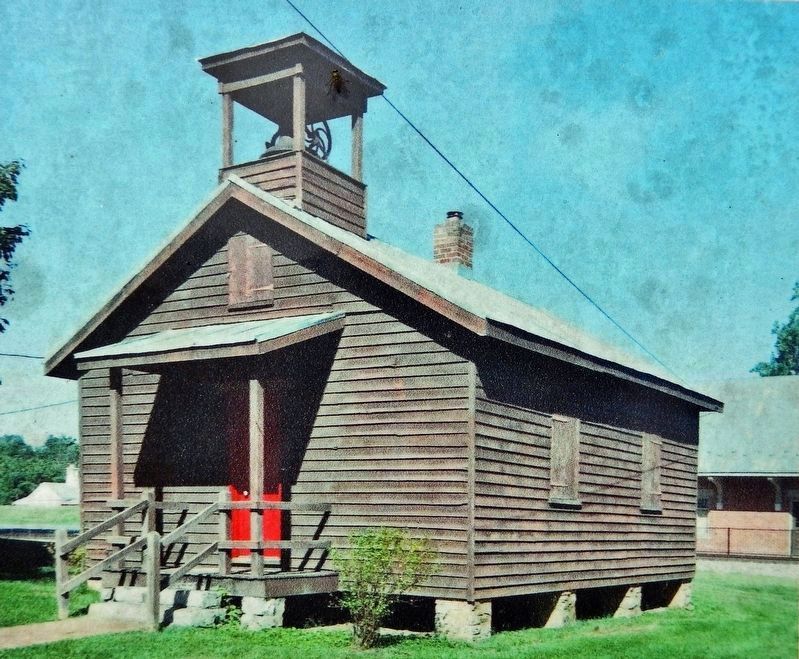 Marker detail: Typical One-Room School, ca 1880-1930s image. Click for full size.