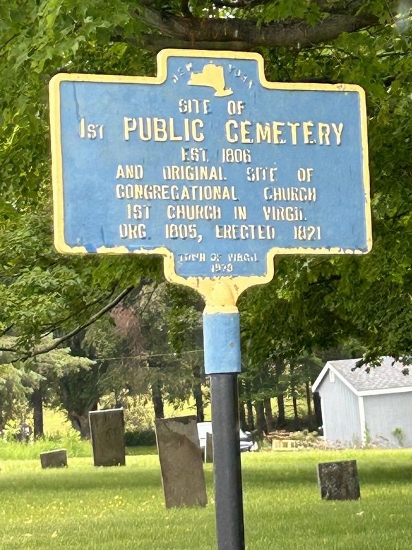 Site of First Public Cemetery Marker. Click for full size. Site of First Public Cemetery Marker image. Click for full size.
