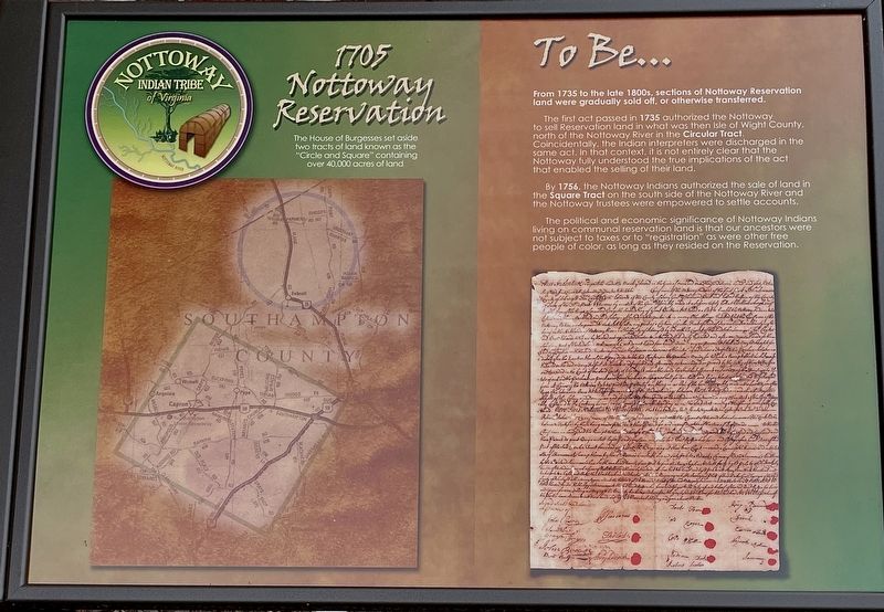 1705 Nottoway Reservation Marker image. Click for full size.
