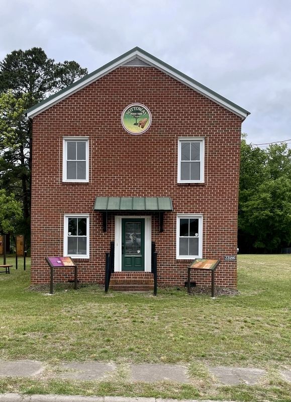 1705 Nottoway Reservation Marker (right). Click for full size. 1705 Nottoway Reservation Marker (right) image. Click for full size.