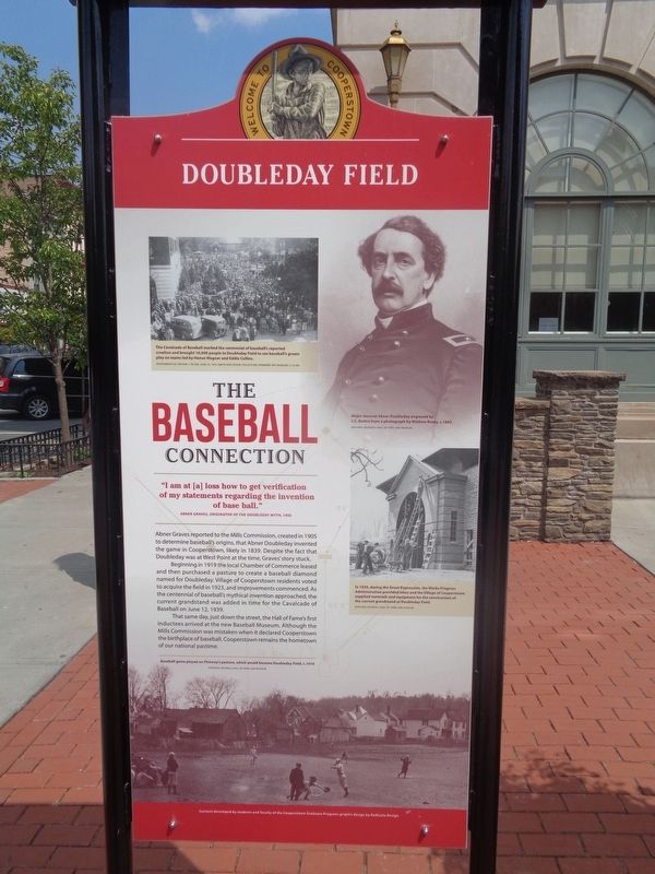 Doubleday Field Marker image. Click for full size.
