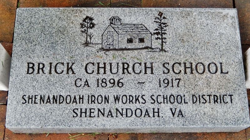Brick Church School Tablet image. Click for full size.
