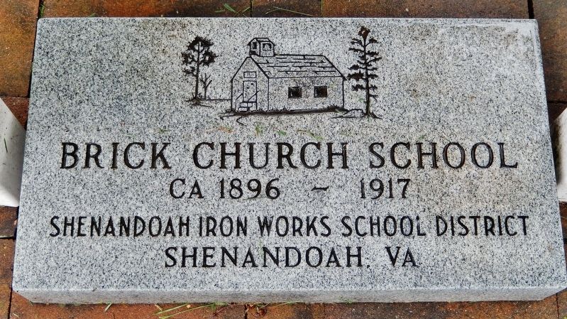 Brick Church School Tablet image. Click for full size.