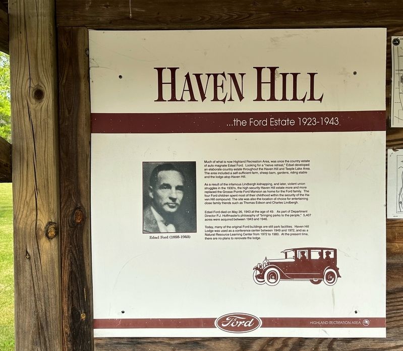 Haven Hill Marker. Click for full size. Haven Hill Marker image. Click for full size.