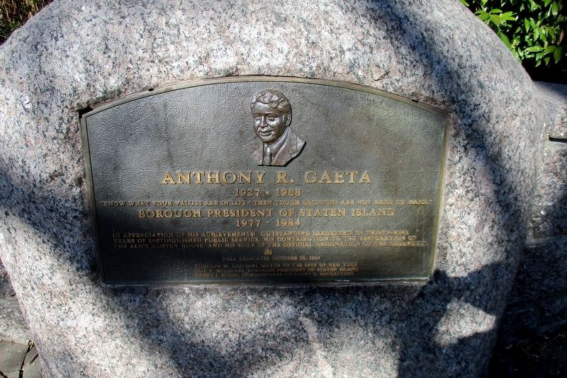 Anthony R. Gaeta plaque image. Click for full size.