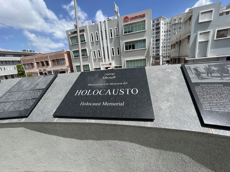 Adjacent Holocaust Memorial Plaque. Click for full size. Adjacent Holocaust Memorial Plaque image. Click for full size.