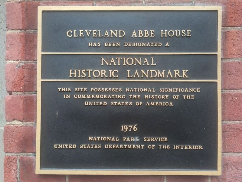 Cleveland Abbe House Marker. Click for full size. Cleveland Abbe House Marker image. Click for full size.