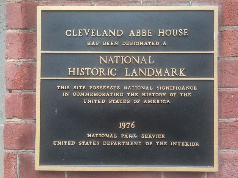 Cleveland Abbe House Marker image. Click for full size.