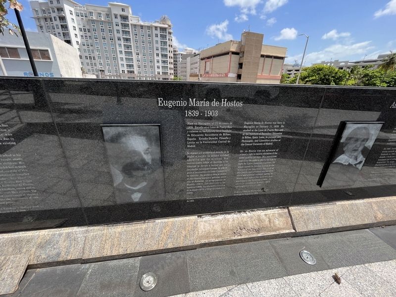 Eugenio Mar�a de Hostos section of the marker image. Click for full size.