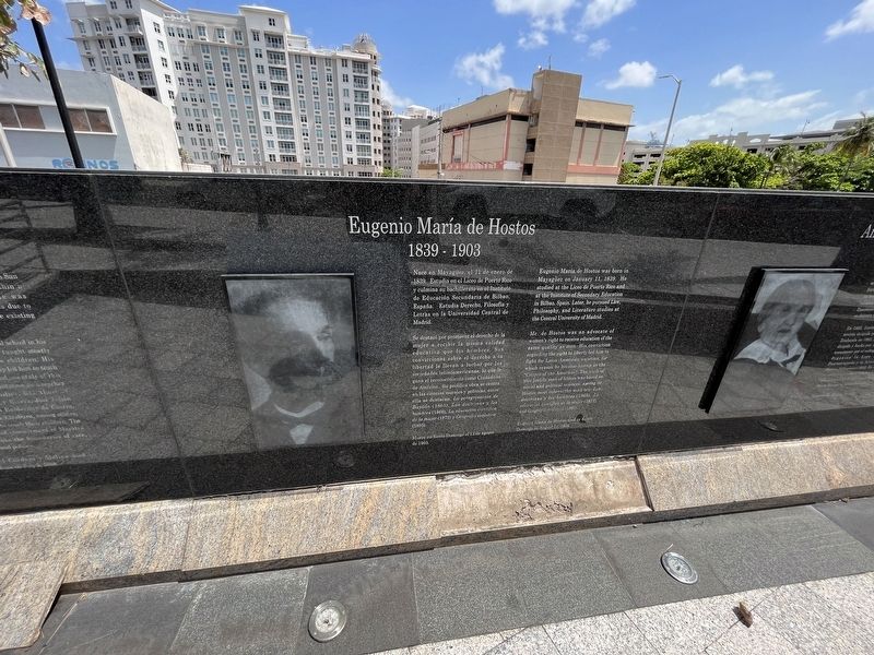 Eugenio Mara de Hostos section of the marker image. Click for full size.