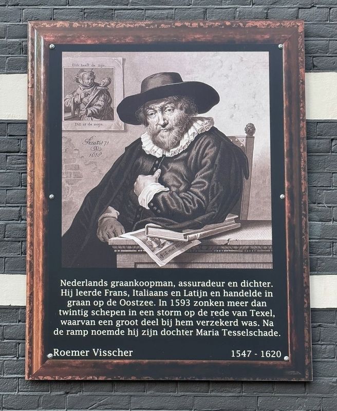 Roemer Visscher Marker. Click for full size. Roemer Visscher Marker image. Click for full size.