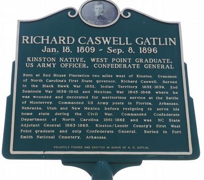 Richard Caswell Gatlin Marker. Click for full size. Richard Caswell Gatlin Marker image. Click for full size.