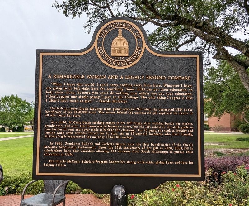 A Remarkable Woman and a Legacy Beyond Compare Marker. Click for full size. A Remarkable Woman and a Legacy Beyond Compare Marker image. Click for full size.