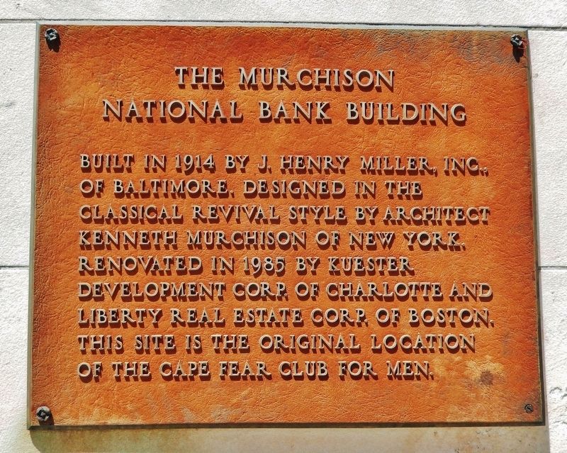 The Murchison National Bank Building Marker image. Click for full size.