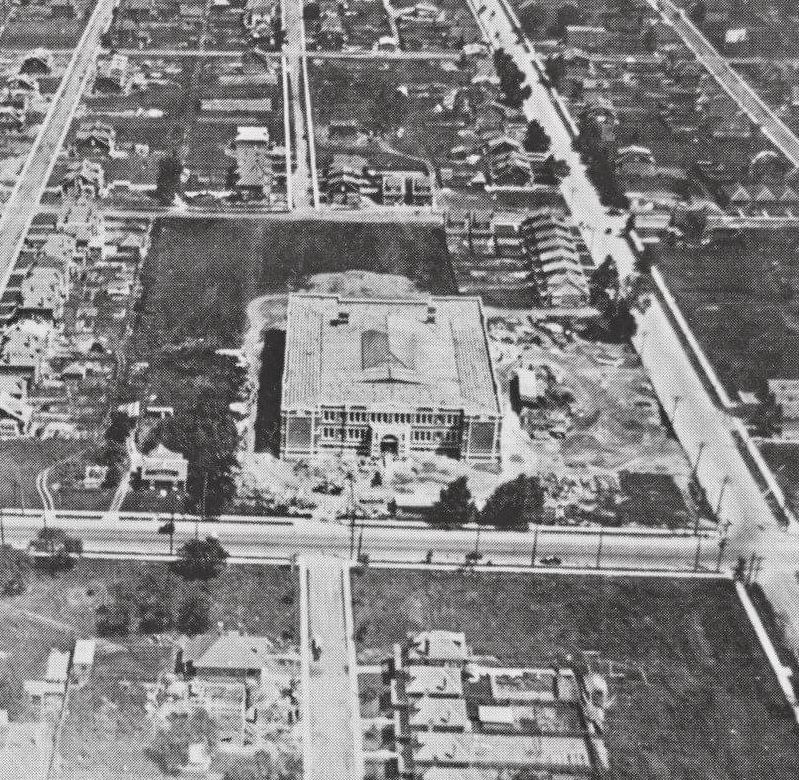 Memorial School, under construction, 1919.. Click for full size. Memorial School, under construction, 1919. image. Click for full size.