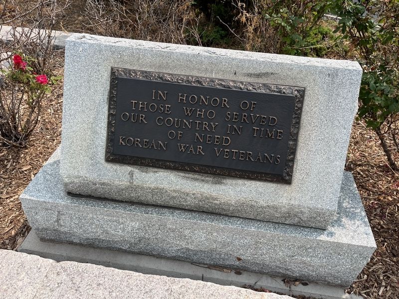 Korean War Veterans Marker. Click for full size. Korean War Veterans Marker image. Click for full size.