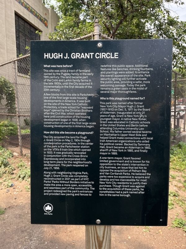 Hugh J. Grant Circle Marker. Click for full size. Hugh J. Grant Circle Marker image. Click for full size.