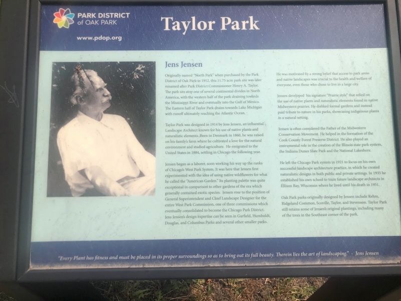 Taylor Park Marker image. Click for full size.