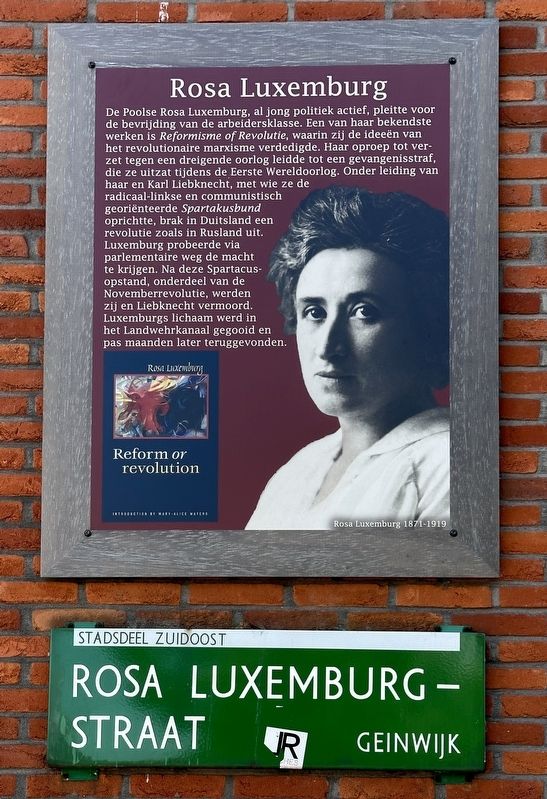 Rosa Luxemburg Marker. Click for full size. Rosa Luxemburg Marker image. Click for full size.