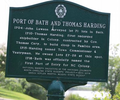 Port of Bath and Thomas Harding Marker image. Click for full size.