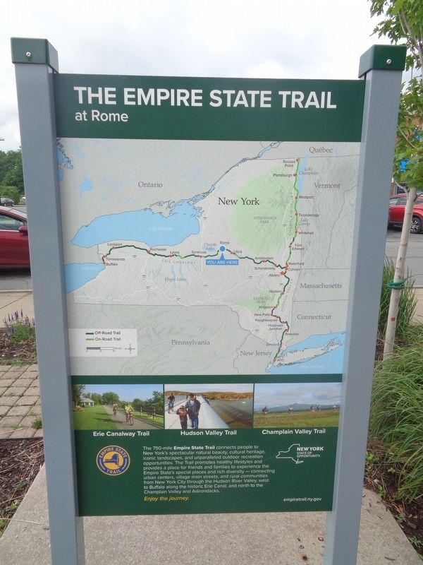 The Empire State Trail at Rome Marker image. Click for full size.