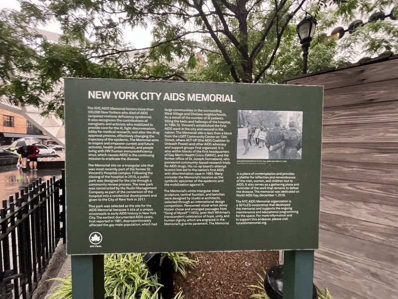 New York City AIDS Memorial Marker image. Click for full size.
