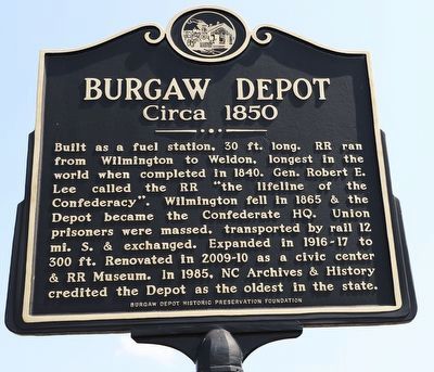 Burgaw Depot Marker. Click for full size. Burgaw Depot Marker image. Click for full size.