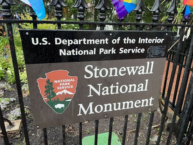 Stonewall National Monument (Christopher Park) is across the street image. Click for full size.