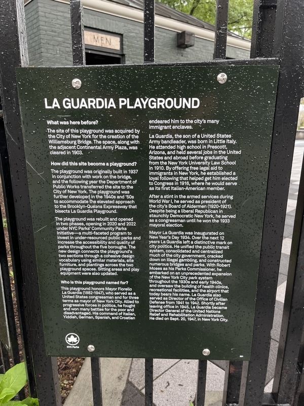 La Guardia Playground Marker image. Click for full size.